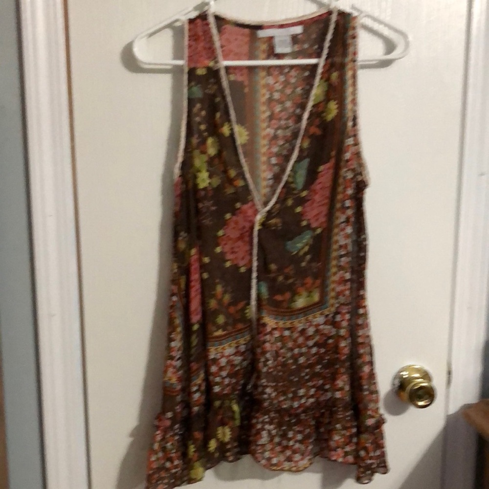 Floral Sleeveless Vest Top Charlette Russe# 3182